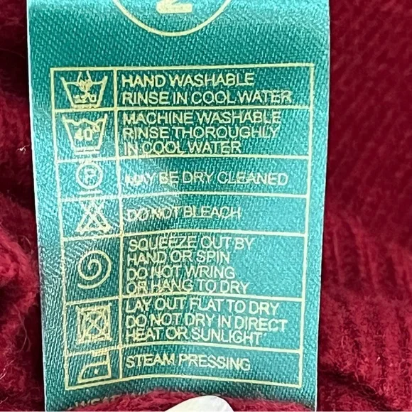 Ralph Lauren Santa Barbara Racquet Club Woolmark Wool Burgundy Sweater L - Picture 7 of 7